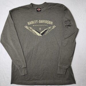 Harley-Davidson Shirt Mens XL Gray Long Sleeve Motorcycles San Diego Graphic Tee